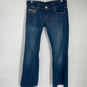 Diesel Jeans Women’s 30 Vintage Y2K Low Rise Bootcut Straight Made In Italy
